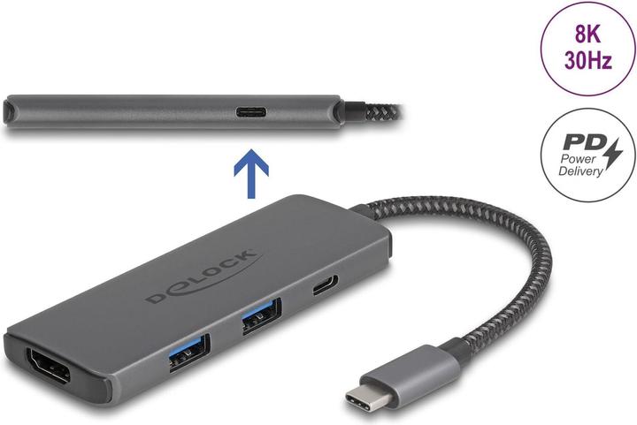Produktbild Delock USB Type-C™ Dockingstation 8K (USB-C, 3 Ports)