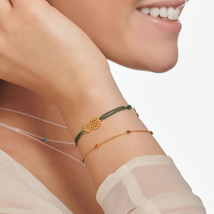 Immagine prodotto Thomas Sabo Bracciale ananas (20 cm, Argento 925, Perlon/Nylon)