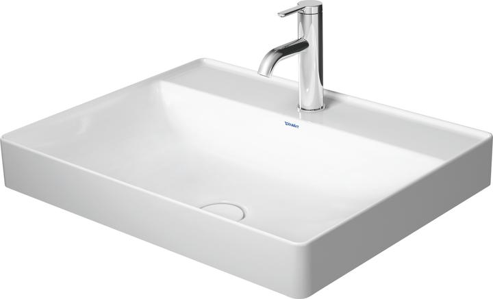 Actual product image Duravit Countertop basin DURASQUARE o ÜL m HLB 600x470mm without tap hole white (470 mm, 600 mm)