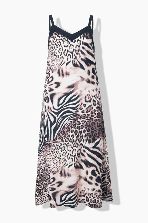 Image du produit Miamoda Robe maxi sans manches, motif léopard, coupe évasée (60)