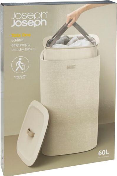 Productafbeelding Joseph Joseph Tota One 60L ecru Grosser Wäschekorb mit einem Fach (60 l)