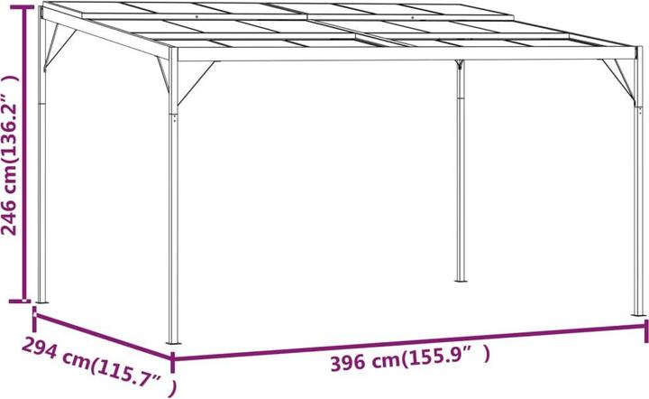 Produktbild vidaXL Pavillon (396 cm, 294 cm)