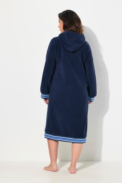 Produktbild Ulla Popken Loungewear-Fleecekleid, Kapuze, Stickerei, Langarm (50, 52)