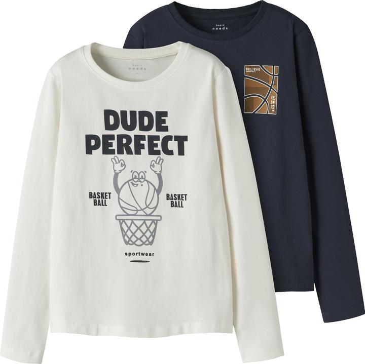 Immagine prodotto Name it 2er-Pack Oberteil mit langen Ärmeln (122, 128)