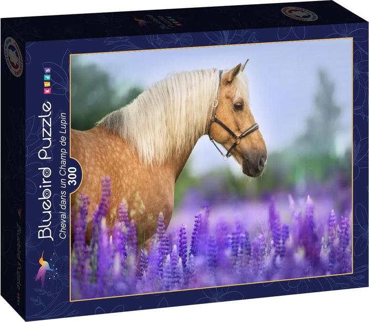 Actual product image Bluebird Puzzle 300 pieces Cheval dans un Champ de Lupin (300 pieces)