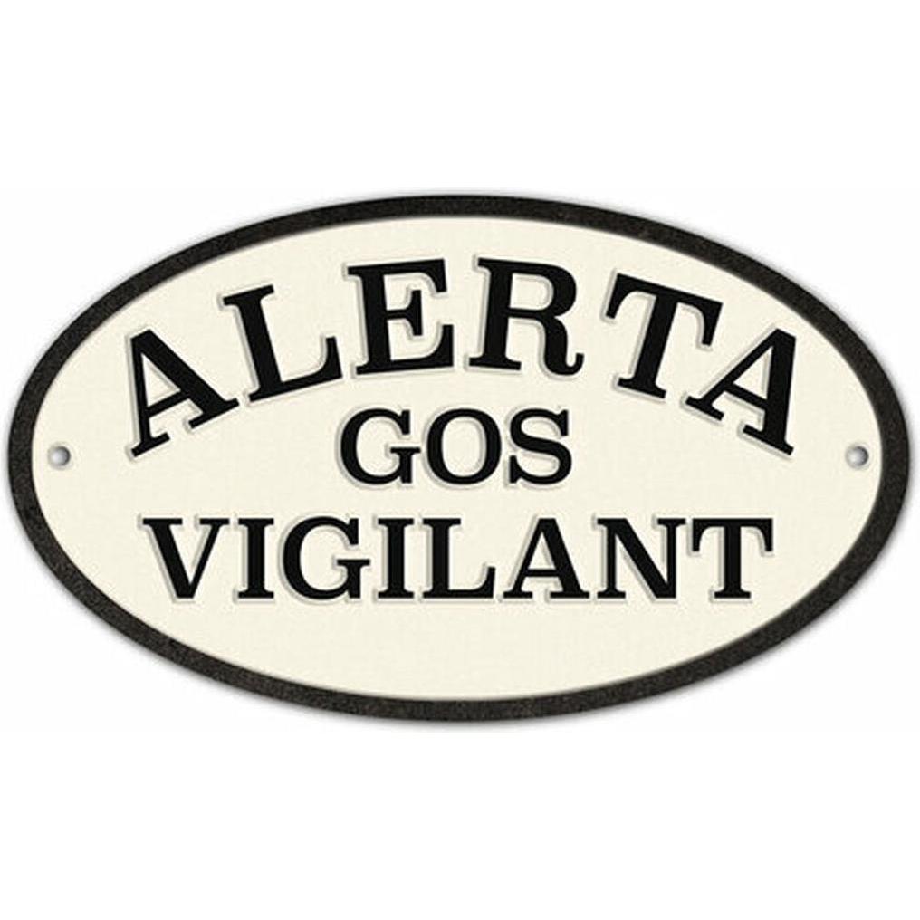 Magnet & Steel, Magneti, Schild Alerta Gos Vigilant 16,3 x 9,5 cm