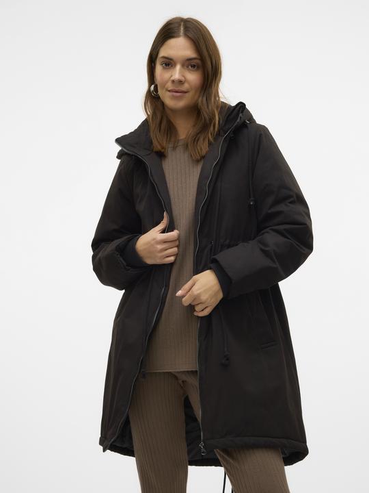 Produktbild Mamalicious Kapuze mit Kordelzug Gerippte Ärmelbündchen Mantel Jacke (XL)