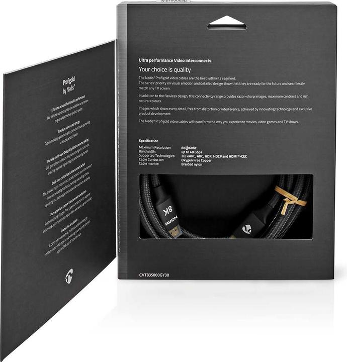 Produktbild Nedis Ultra High Speed ​​HDMI ™ -Kabel | HDMI™ Stecker | HDMI™ Stecker | 8K@60Hz | 48 Gbps | 3.00 m (3 m)