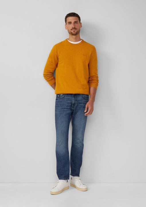 Produktbild s.Oliver Strickpullover Baumwollpullover mit Logo-Stickerei (XL)