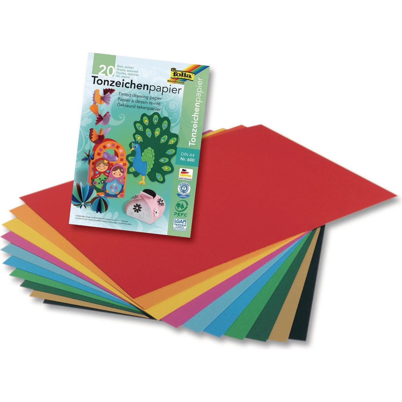 10x Folia, Bastelpapier, Tonpapier (130 g/m², 20 x)