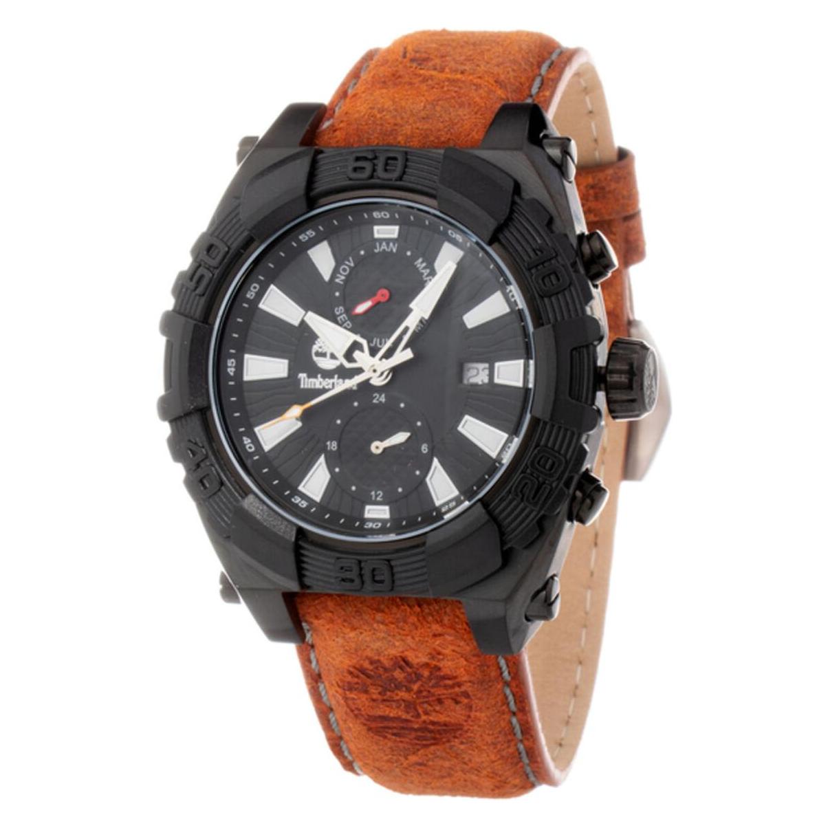 Timberland, Horloge, Herenhorloge TBL13331JSTB2PN (Ø 45 Mm), Zwart, Bruin, (45 mm)