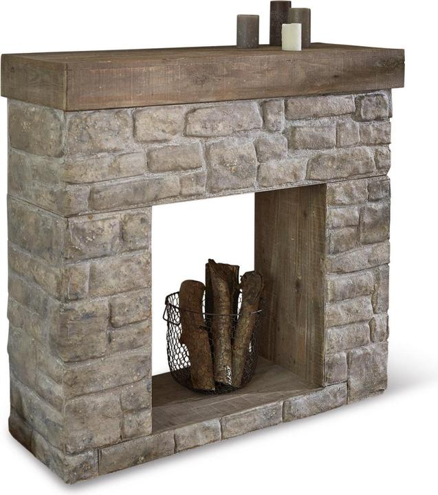 Loberon Kaminkonsole Evreux antikgrau (125 x 50 x 110 cm)