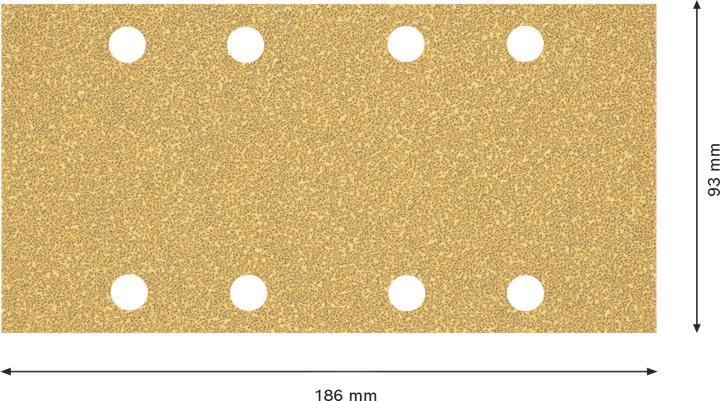 Produktbild Bosch Professional Zubehör EXPERT C470 Schleifpapier mit 8 Löchern für Schwingschleifer, 93 x 186 mm, G 40, 50-tlg. (P40)