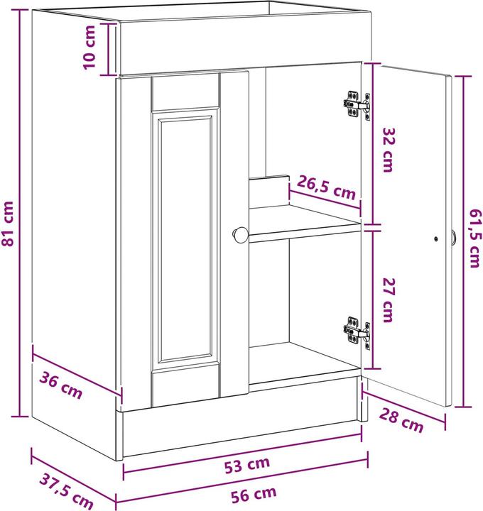 Produktbild vidaXL Badezimmerschrank