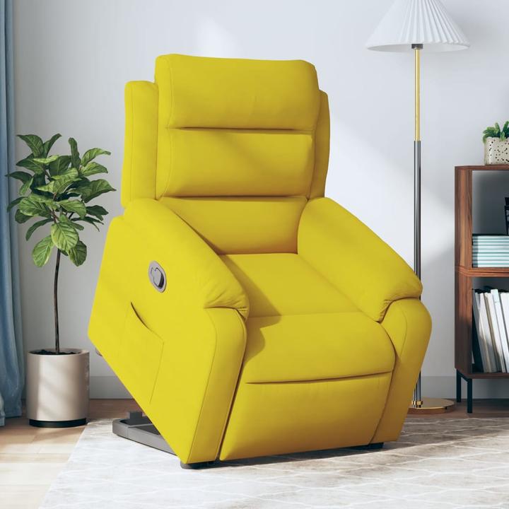 Immagine prodotto VidaXL Poltrona reclinabile Poltrona ausiliaria Stand-up Poltrona TV Poltrona reclinabile in velluto giallo