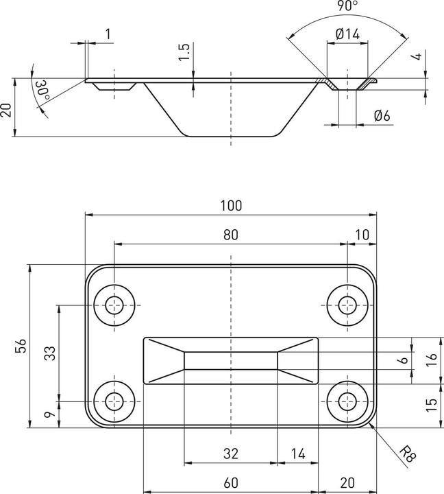 Actual product image ECO 1142 Floor closing recess (floor bush) non-adjustable, stainless steel floor sleeve