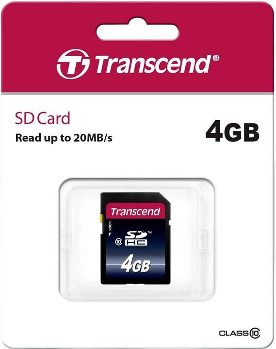 Image du produit Transcend SDHC 200x (4 Go, SDHC, U1, UHS-I)