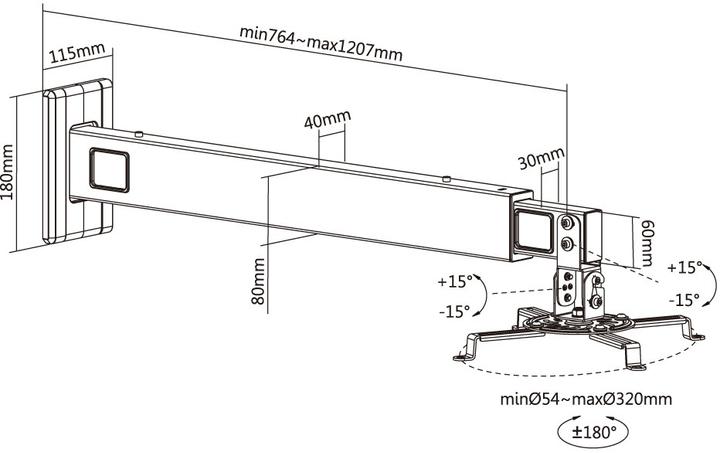 Produktbild Reflecta Vesta 120S Wandhalterun (Wand)