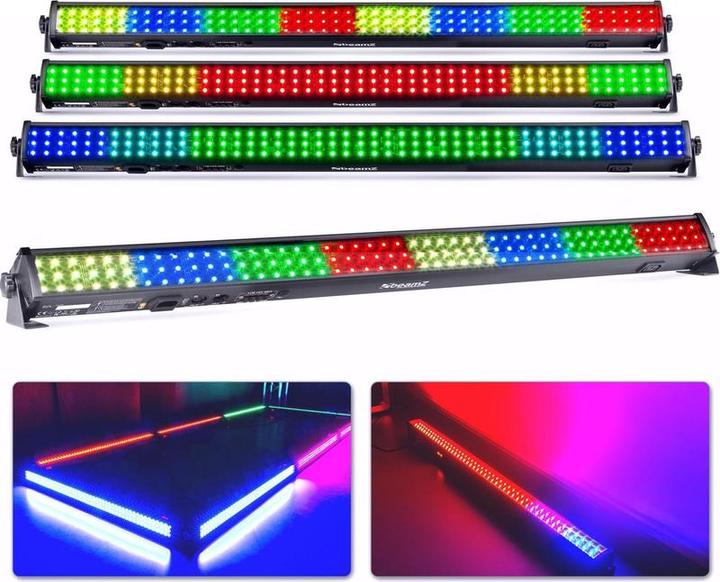 LED bars RGB - 4x BeamZ LCB144 MKII - bars met 144 RGB 's - 8 secties per bar - DMX (LED)