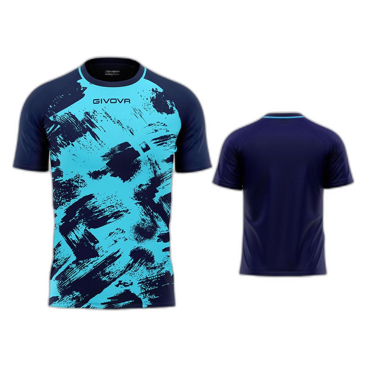 Givova, Unisex, Sportshirt, Art (S), Türkis, Blau, S