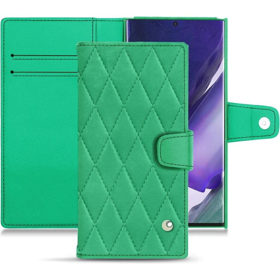 Noreve Lederschutzhülle Wallet (Samsung Galaxy Note 20 Ultra), Smartphone Hülle, Grün