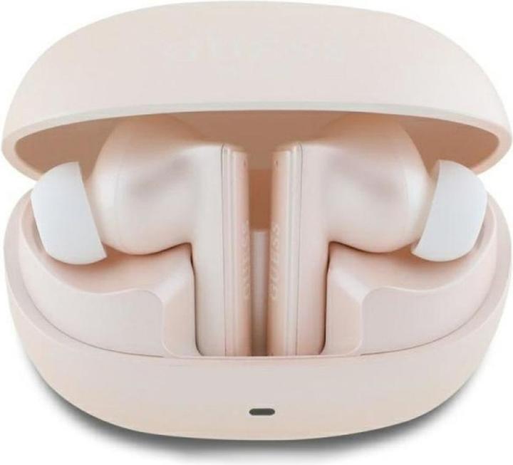 Guess słuchawki Bluetooth GUTWST88MCTGP TWS + stacja dokująca różowy/pink Capsule Printed Logo (ANC, 26 h, Kabellos)