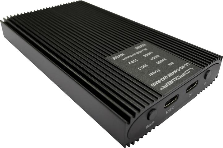 LC-Power LC-M2-C-NVME-2X2-RAID USB-C housing for NVMe-M.2 retail (M.2 2280)