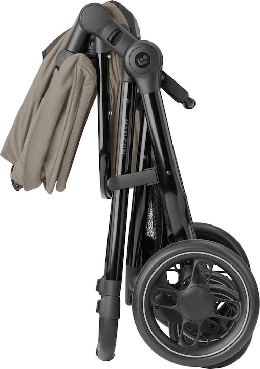 Actual product image Maxi-Cosi Zelia 3 Luxe Twillic Truffle Fr (Black glossy frame & Black Leather)