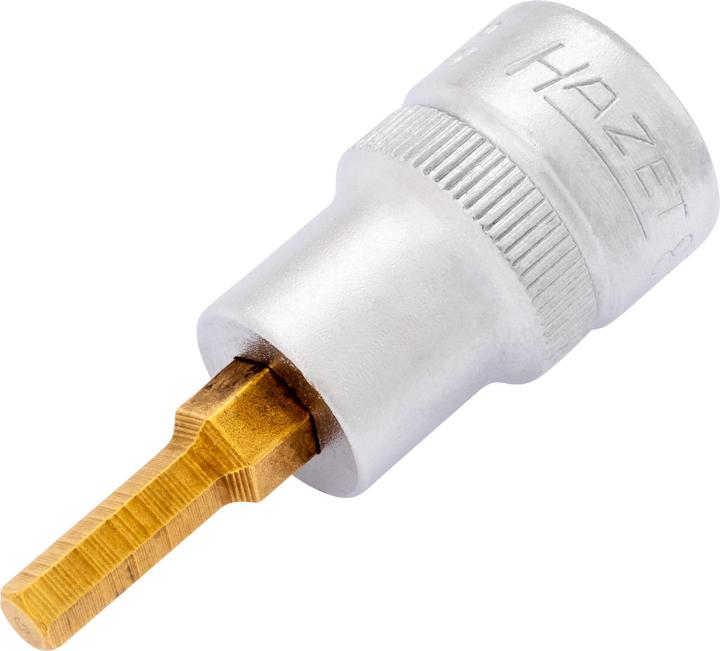 Actual product image HAZET Screwdriver socket 8801K-4 ∙ Square, hollow 10 mm (3/8 inch) ∙ Inside hexagon profile ∙ 4 mm (4 mm)