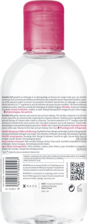 Actual product image Bioderma Sensitivity H2O (Micelle water, 250 ml)