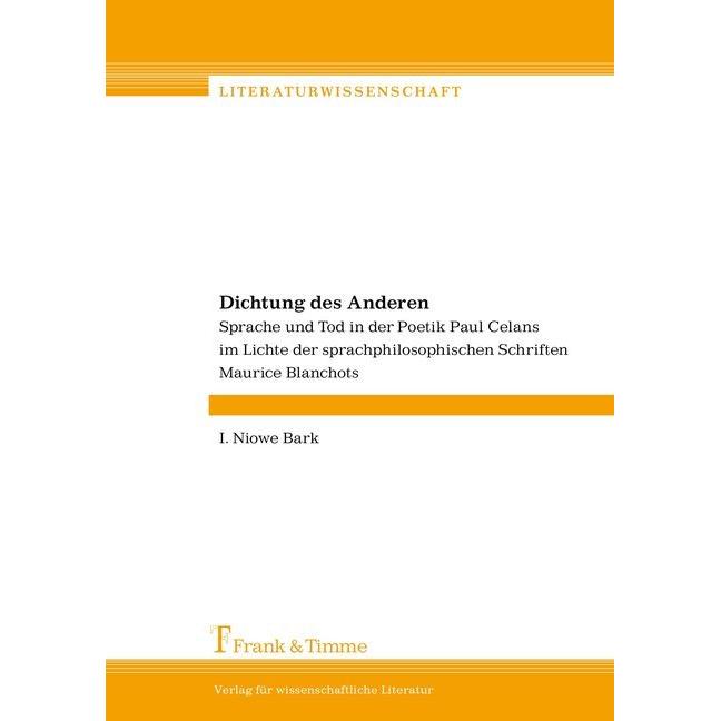 Dichtung des Anderen, Fachbücher von I. Niowe Bark