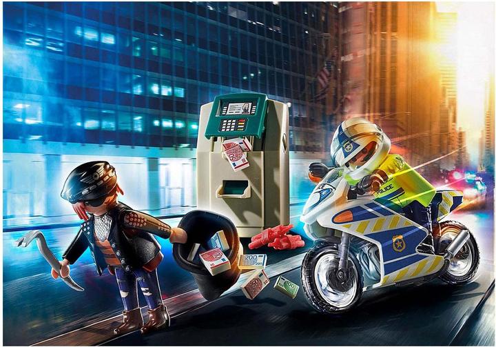 Image du produit Playmobil Moto de la police : poursuite du voleur d'argent (70572, Playmobil City Life)