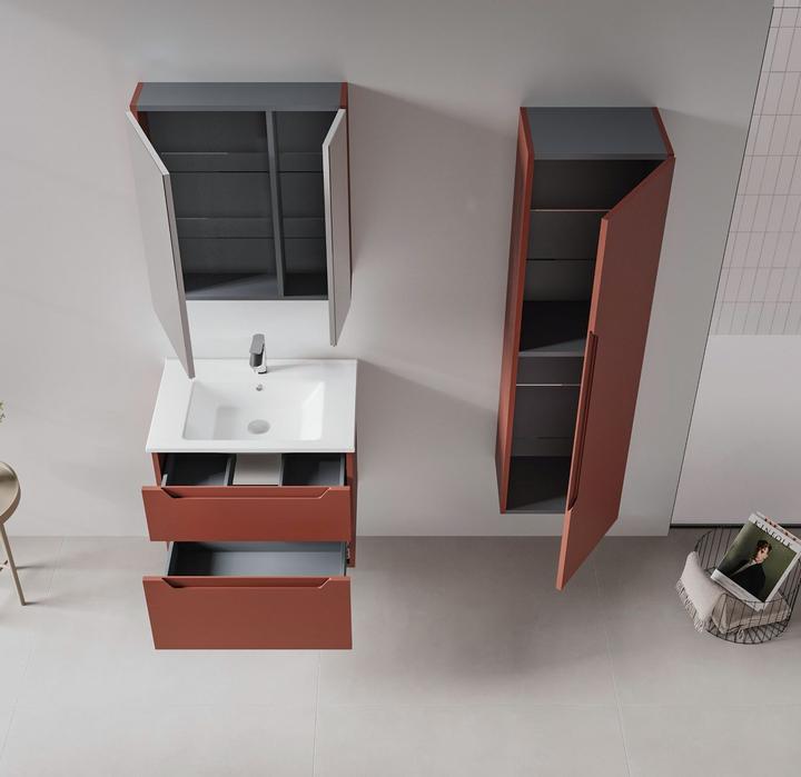 Produktbild Homitis Messina 65 v2 Bathroom Cabinet With Sink & Mirror Set (2 Pieces)