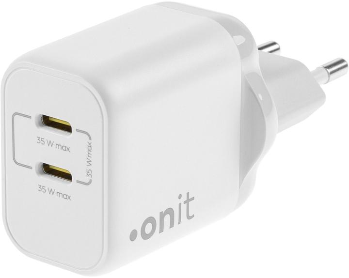 Onit USB-Wandladegerät Dual 2C 35 W GaN Weiss (35 W)