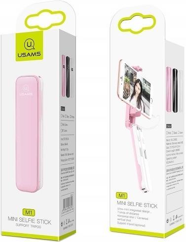 Image du produit Usams Selfie Stick M1 Mini Bluetooth różowy/pink ZB5601 (US-ZB056)