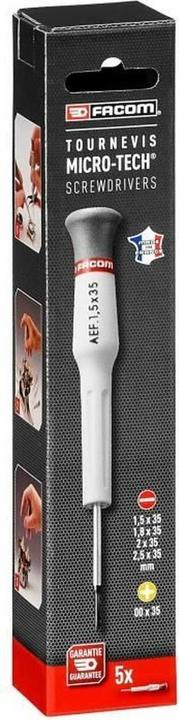 Actual product image Facom MICRO-TECH® handheld screwdriver with interchangeable blades|drives Phillips®, slotted|set in (Cross recess, Port)