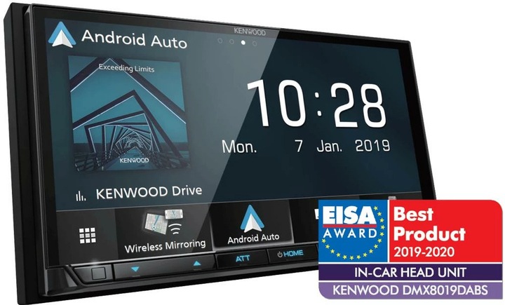 Actual product image Kenwood Corp. Moniceiver DMX8019DABS (Android car, Apple Carplay)