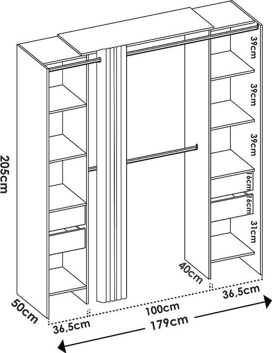 Immagine prodotto Vente-unique Lonaza (180 x 50 x 203 cm)