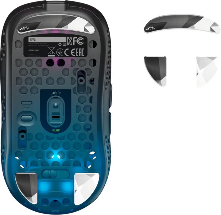 Actual product image CHERRY Xtrfy ZUB Glass skates MZ1 Litus White