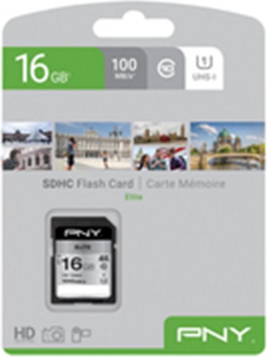 PNY Elite (SDHC, 16 GB, U1, UHS-I)