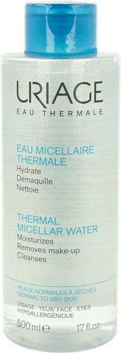 Image du produit Urgo Uriage, eau micellaire thermique pour peaux sensibles à l'extrait d'abricot, 500 ml (Eau micellaire, 500 ml)