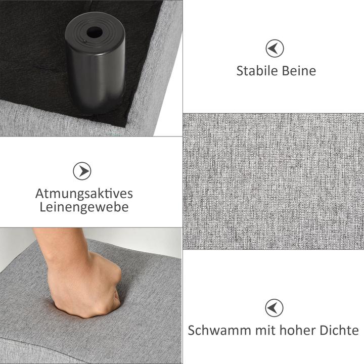 Produktbild Homcom Fusshocker vielseitig einsetzbar