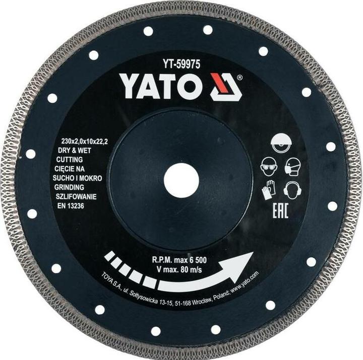 Actual product image Yato TARCZA DIAMENTOWA 230mm DO CERAMIKI