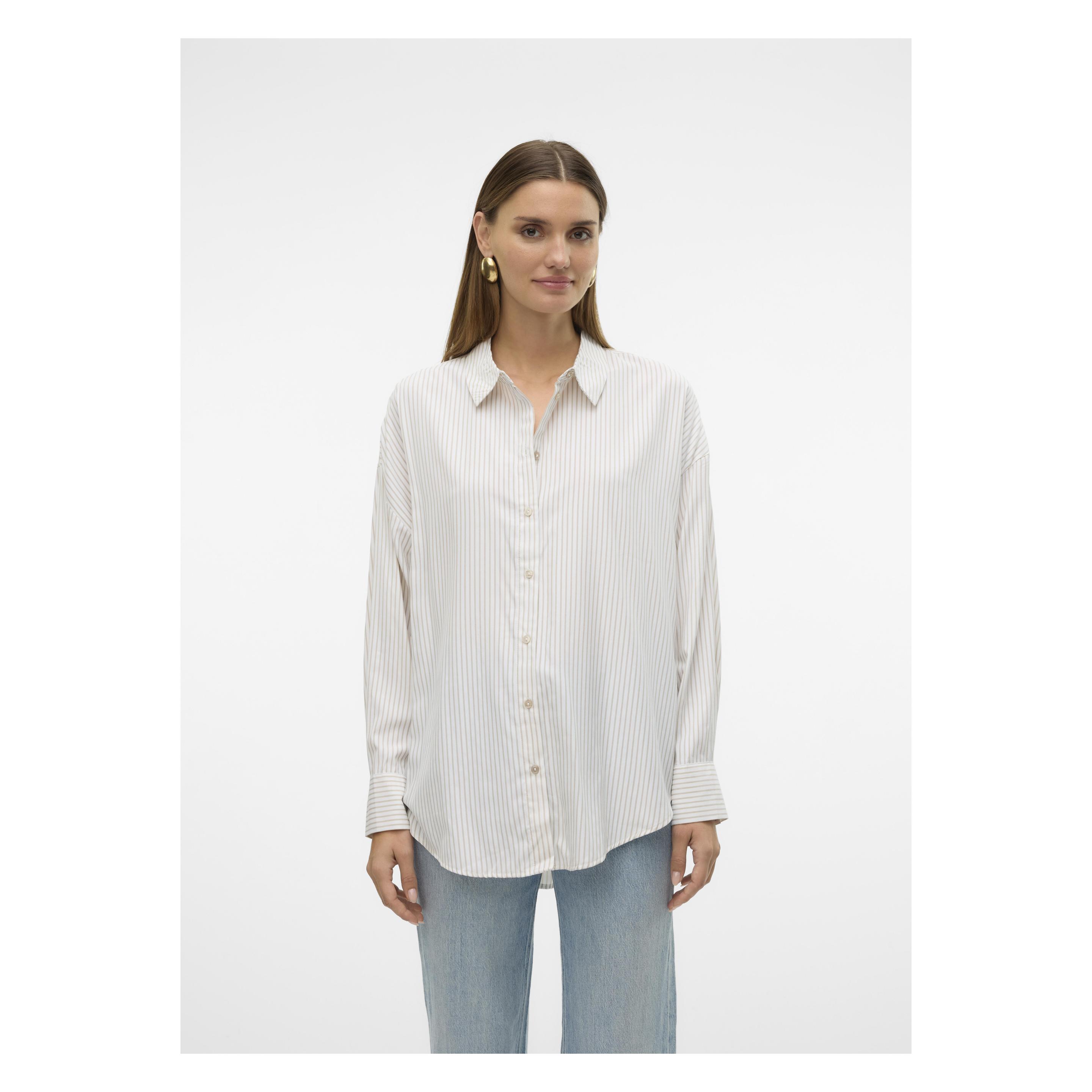 Vero Moda, Damen, Hemden, Vmnora Ls Oversize Shirt Wvn Ga Noos, Weiss, (M)