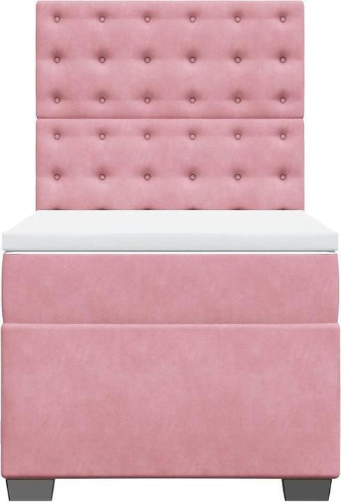 Produktbild vidaXL Bo x springbett mit Matratze 140 x 200 cm Samt (140 x 200 cm)