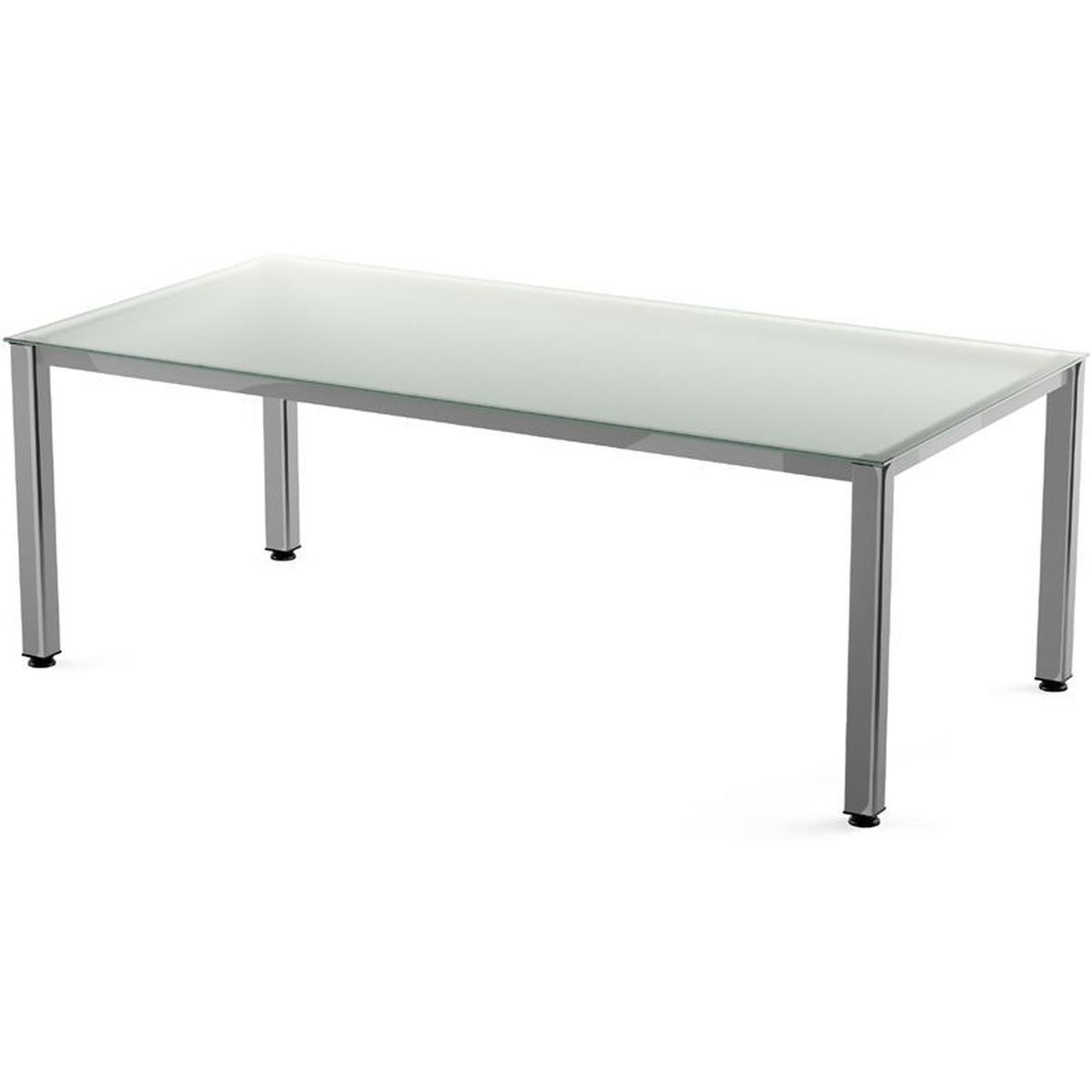 Rocada, Schreibtisch, Schreibtisch Executive BxTxH 200x100x73cm Gestell verchromt Platte Glas satiniert (200 x 100 x 73 ...