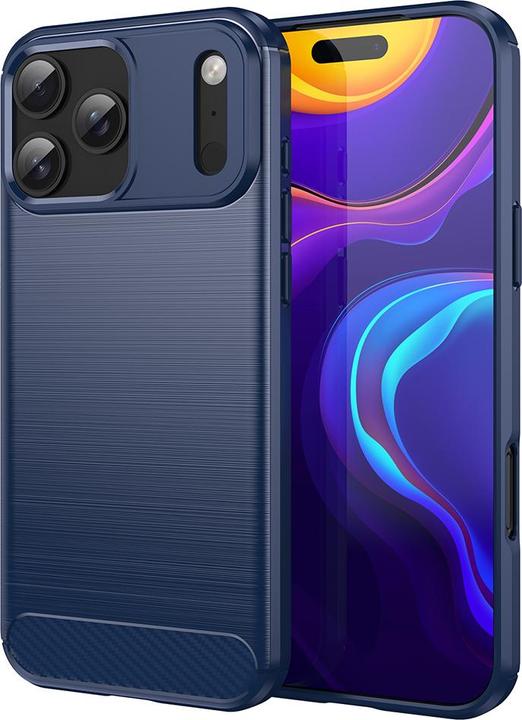 Actual product image Techsuit - Carbon Silicone - iPhone 17 Pro - Blue (Apple iPhone 17 Pro)