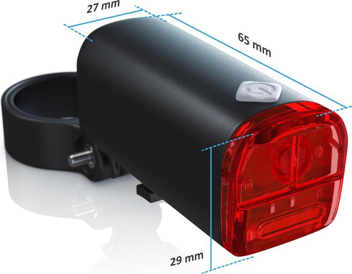 Produktbild Aplic LED Velobeleuchtung Fahrradlicht Set, StVZO zugelassen - Fahrradlampe Fahrradlicht Fahrradlampenset (30 lm)