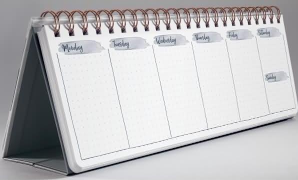 Image du produit Jolie Agenda hebdomadaire (30 x 11.4 cm, Couverture rigide, Anglais)