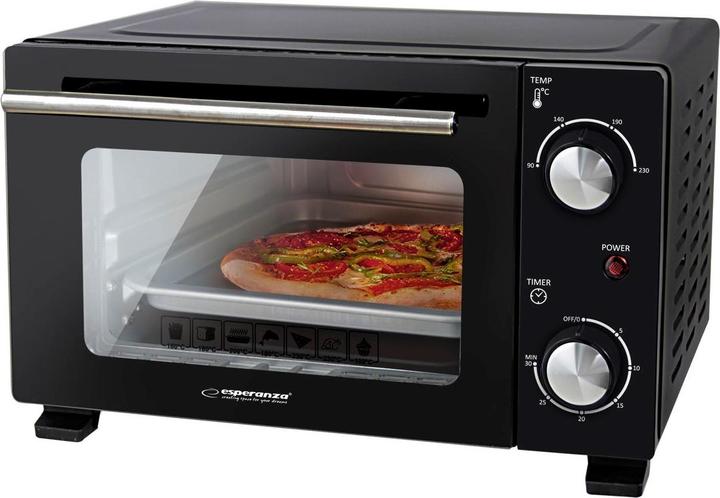 Immagine prodotto Esperanza EKO007N Mini-Backofen 10 l 800 W Schwarz